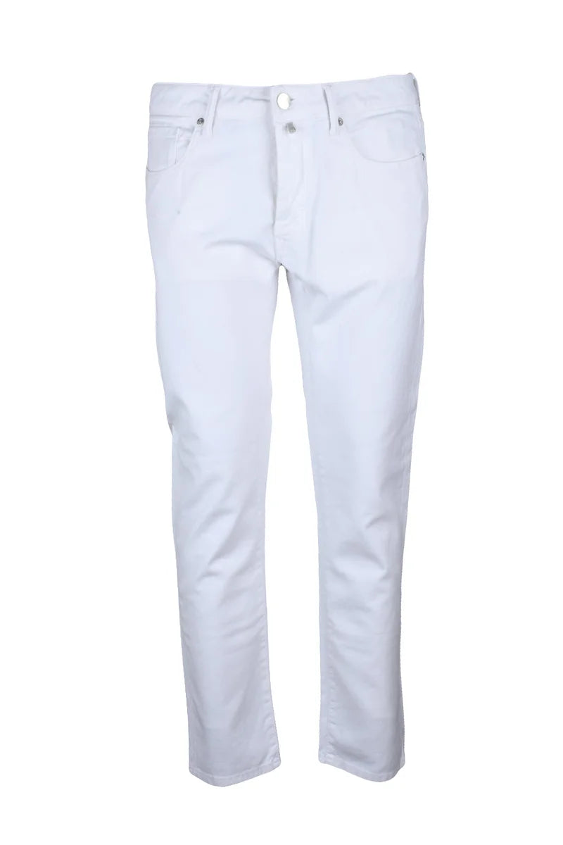 Incotex Jeans Bianchi Cotone Lino