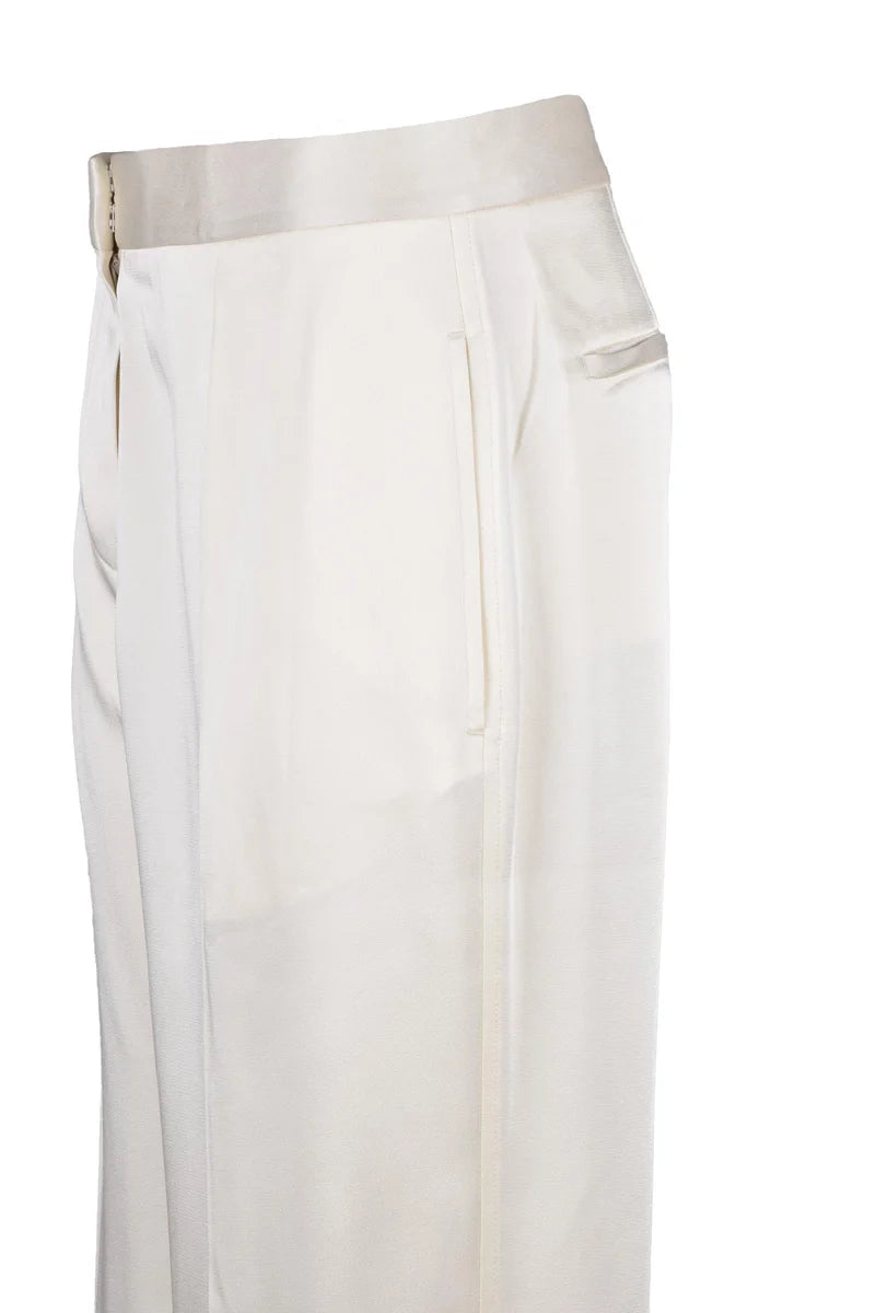 Jil Sander Pantaloni Satin Gamba Dritta - Bianco