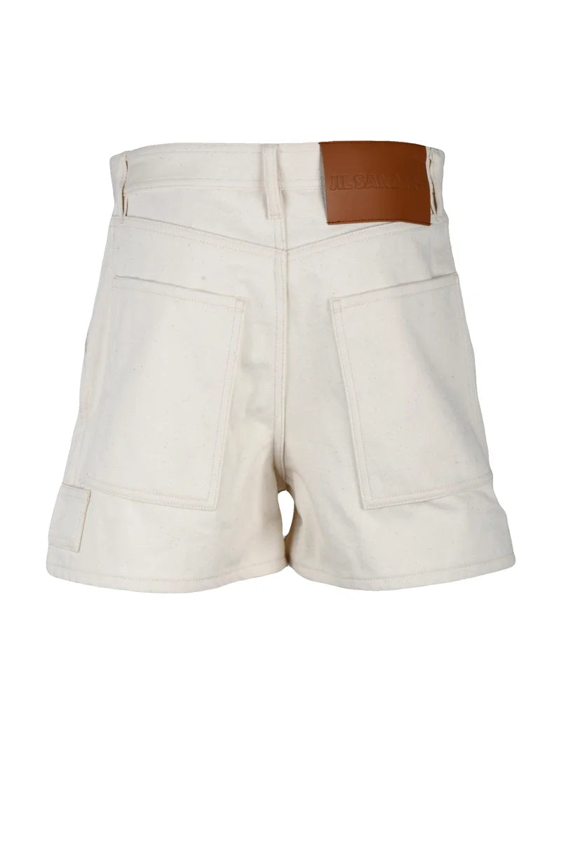 Jil Sander Short Vita Alta Beige Cotone