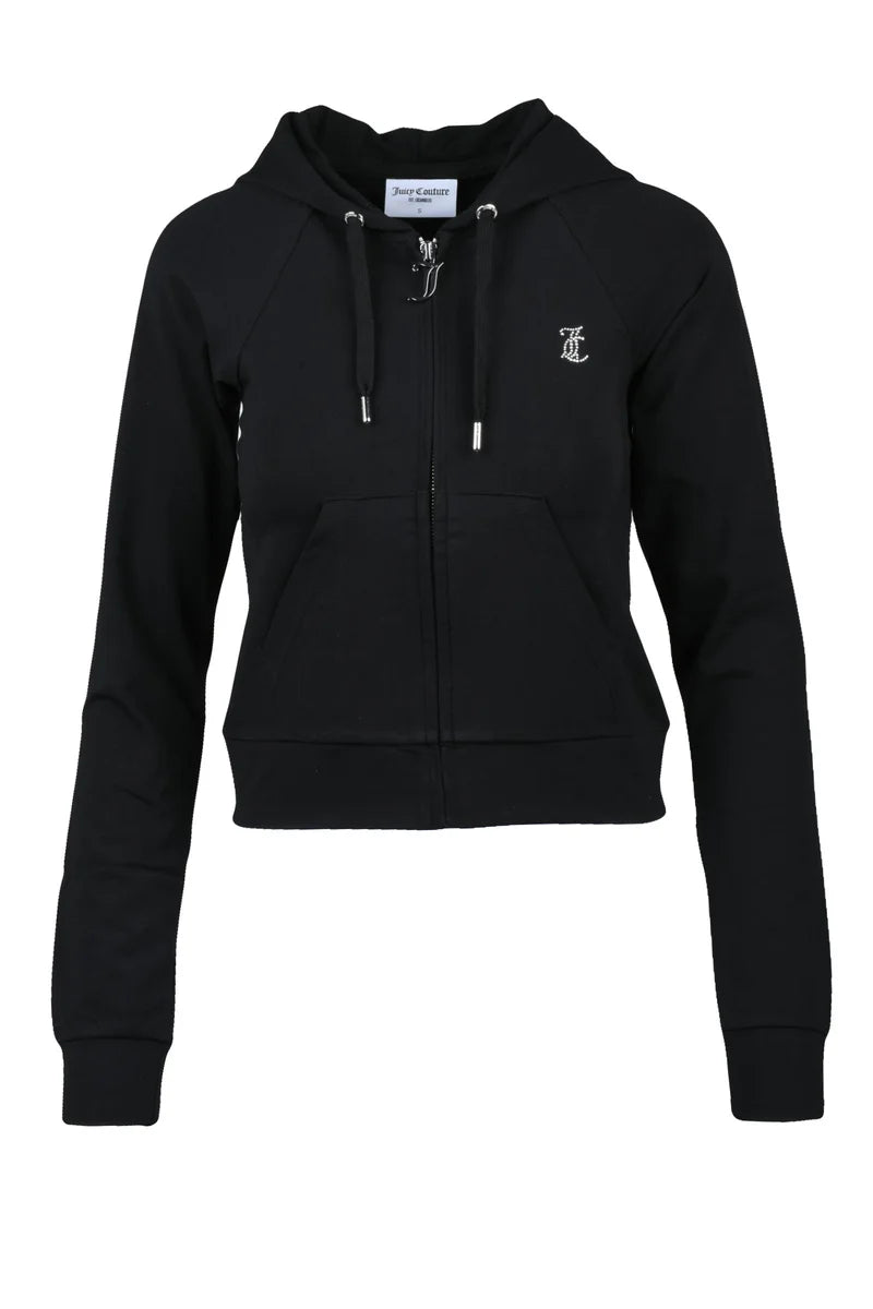 Juicy Couture Felpa Cappuccio Cotone Modal - Nero