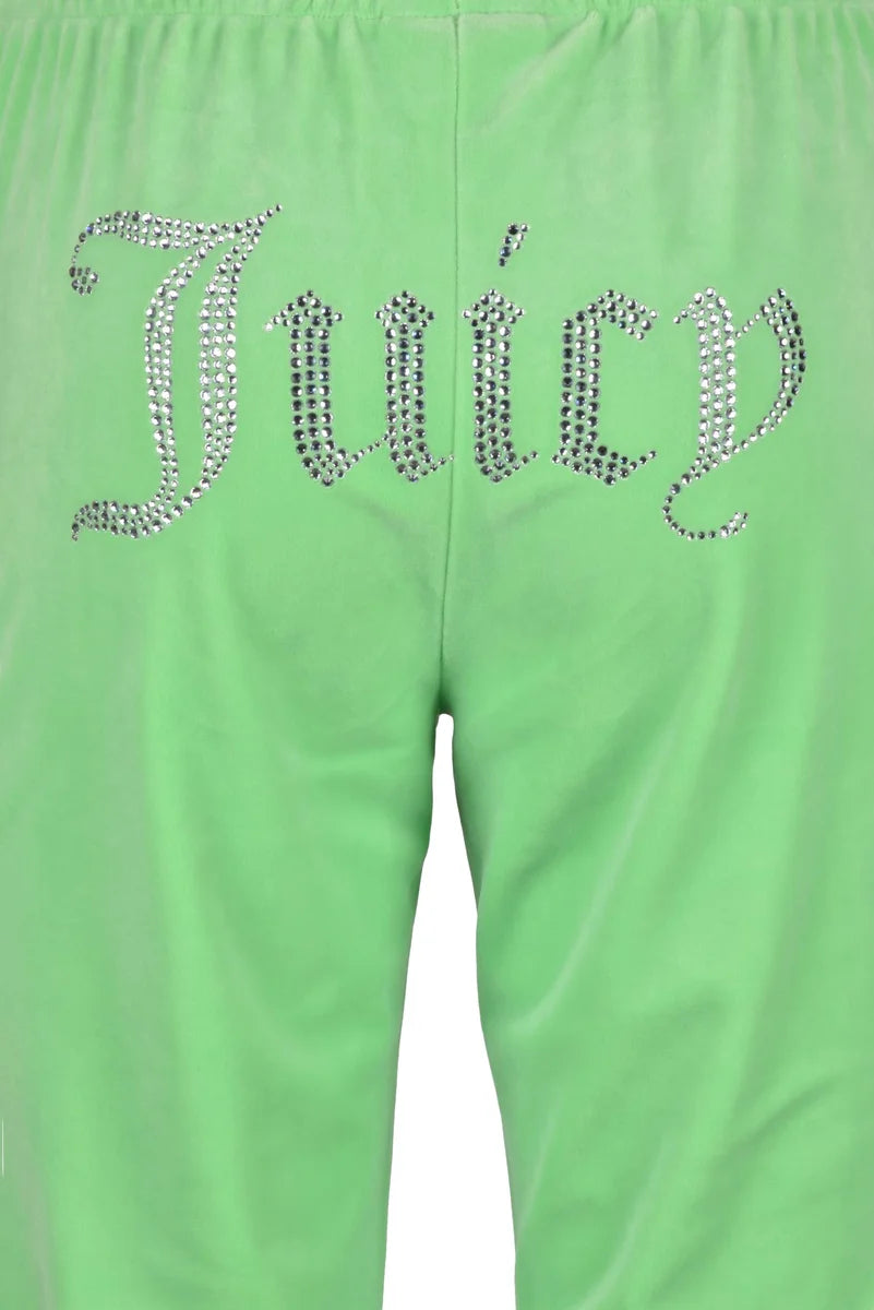 Juicy Couture Chenille Tracksuit Bottoms - Green Shock