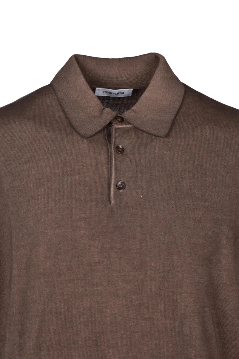 Kangra Polo in Maglia Marrone