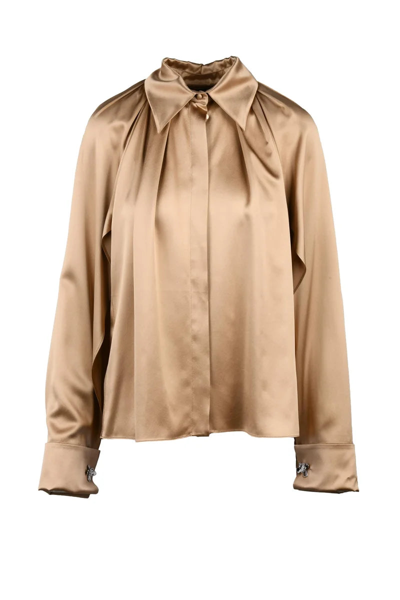 Max Mara Camicia in Seta - Beige