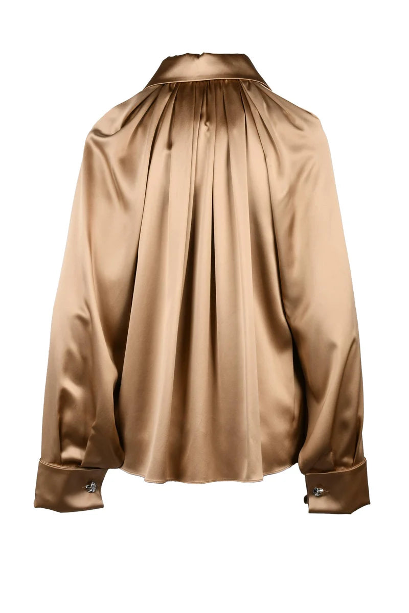 Max Mara Camicia in Seta - Beige