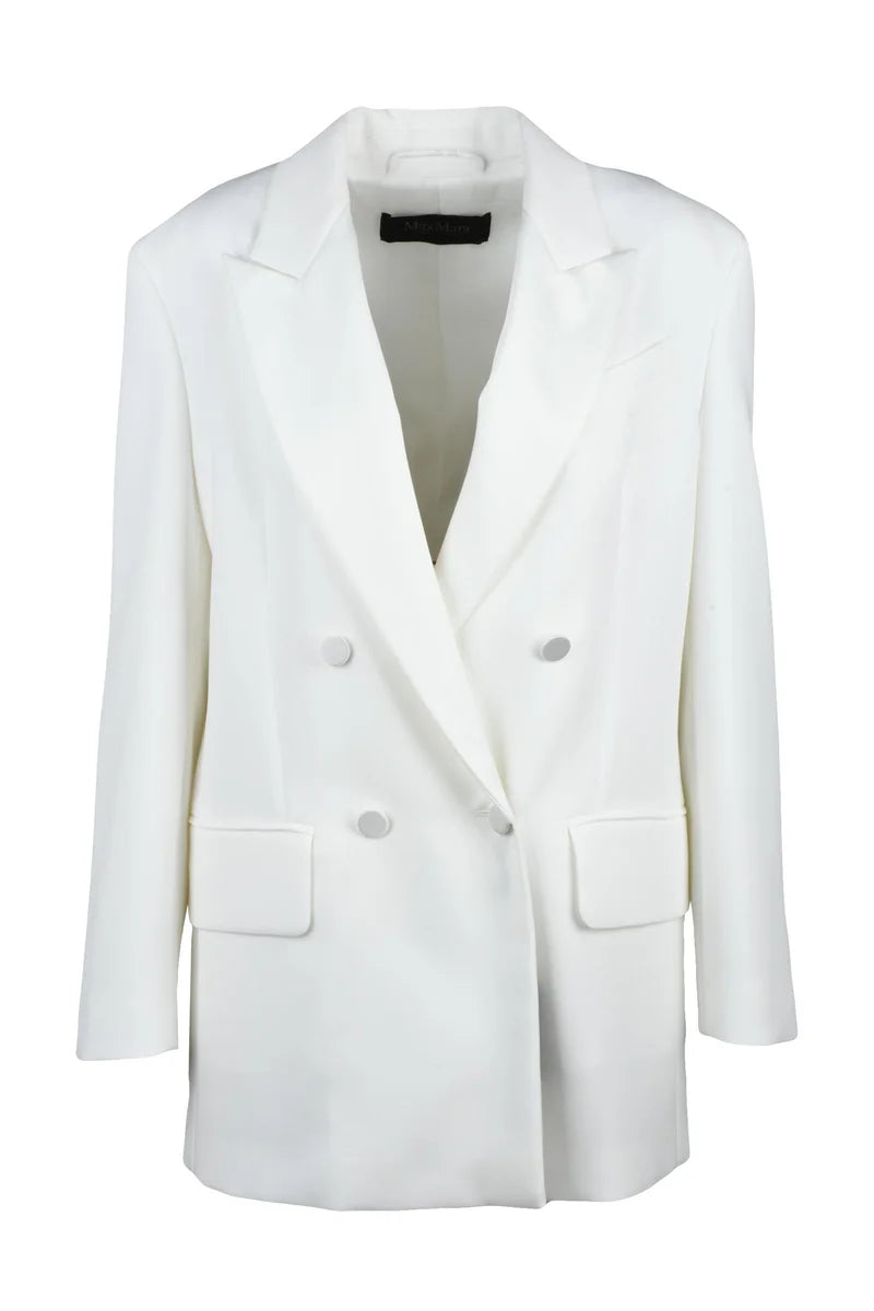 Max Mara Giacca Gabarra Doppiopetto - Bianco