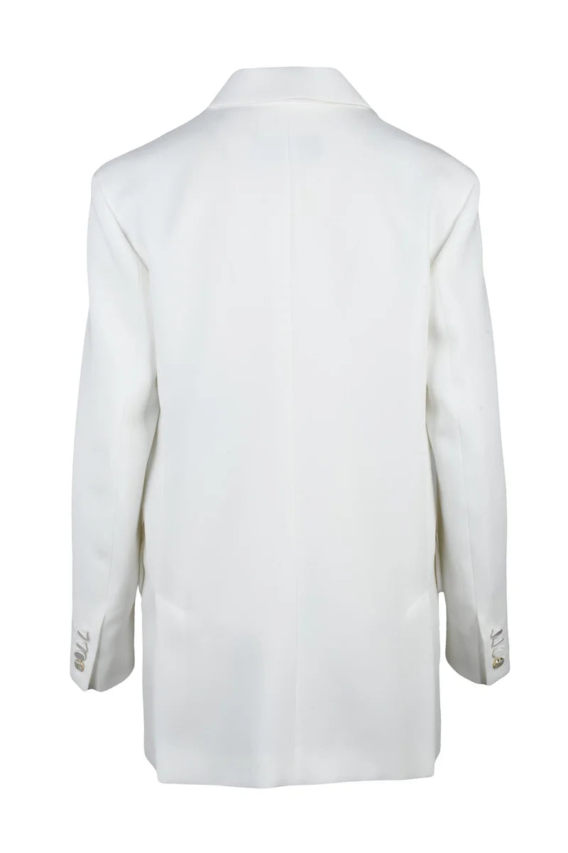 Max Mara Giacca Gabarra Doppiopetto - Bianco