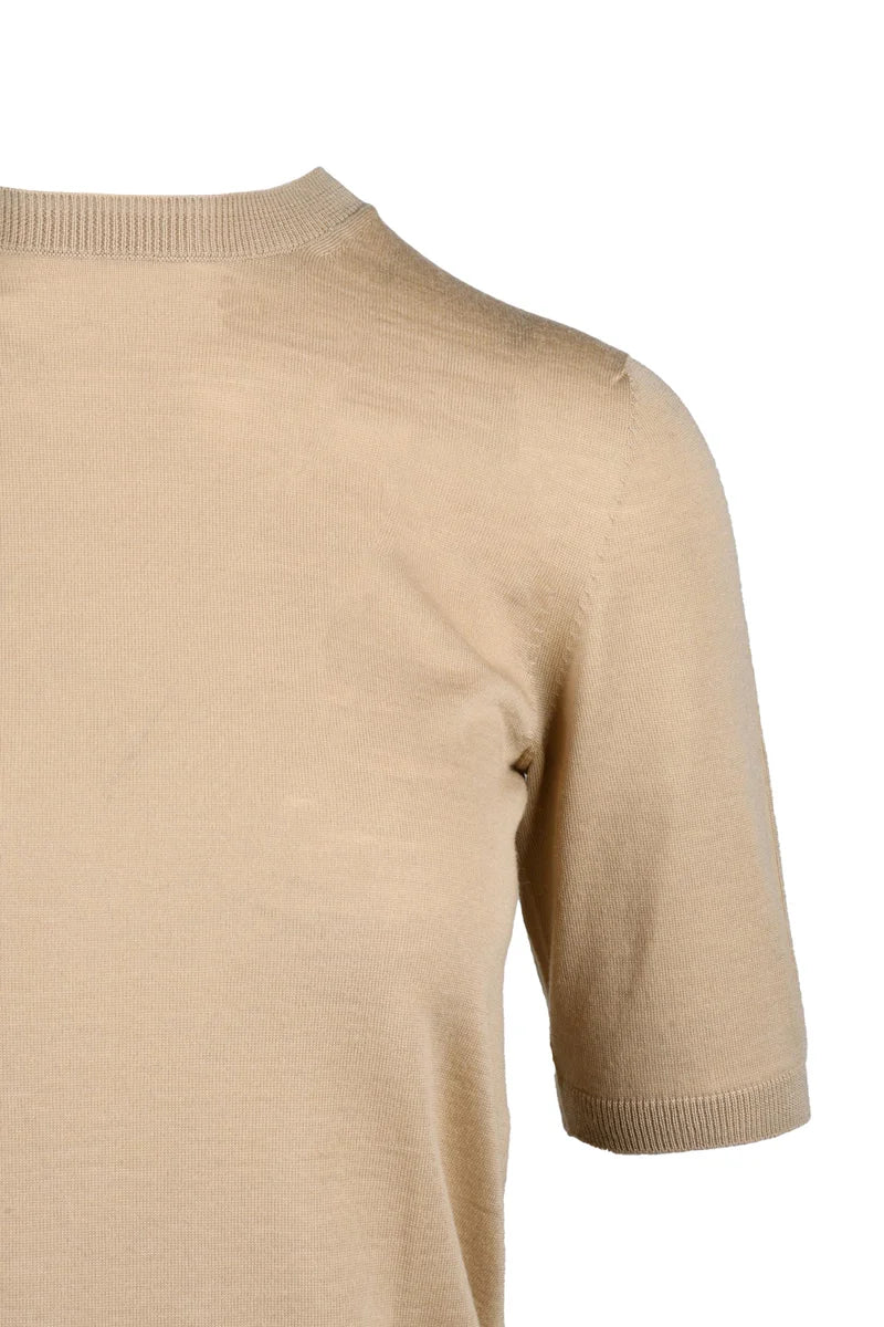 Max Mara Maglia T-shirt Lana Vergine - Marrone