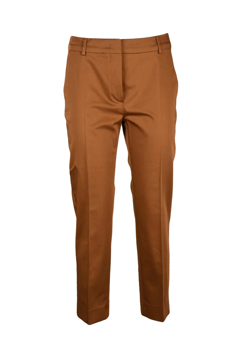 Max Mara Pantaloni in Cotone Stretch - Rust