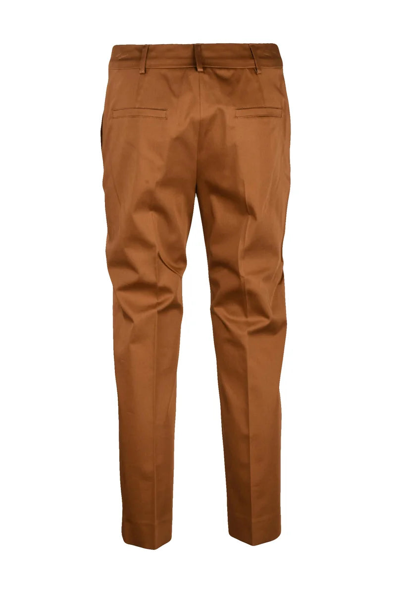 Max Mara Pantaloni in Cotone Stretch - Rust
