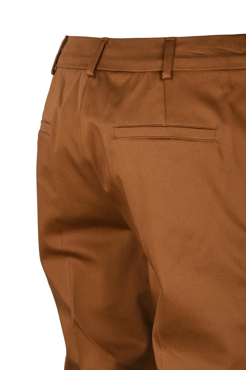 Max Mara Pantaloni in Cotone Stretch - Rust