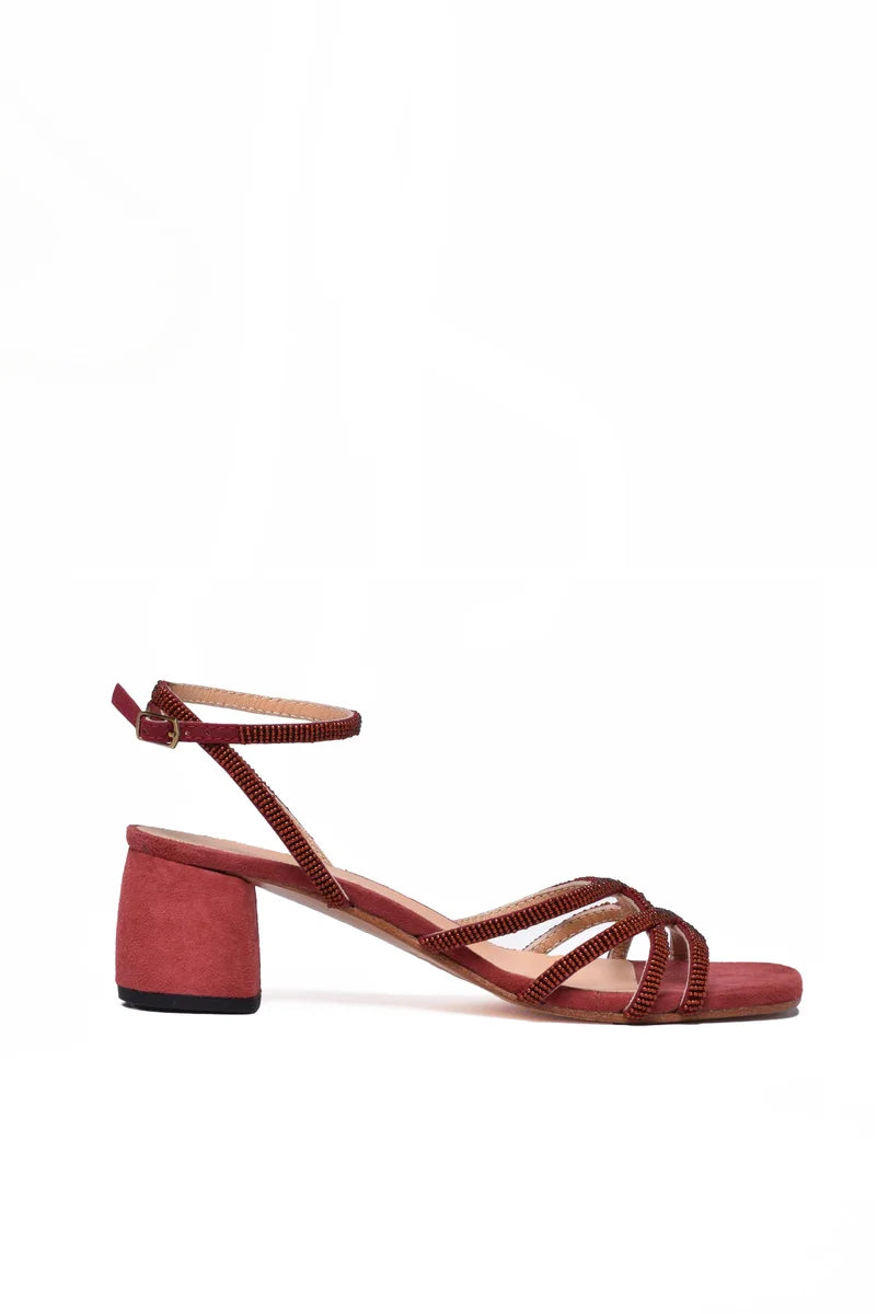 Maliparmi Sandalo con Tacco - Rosso