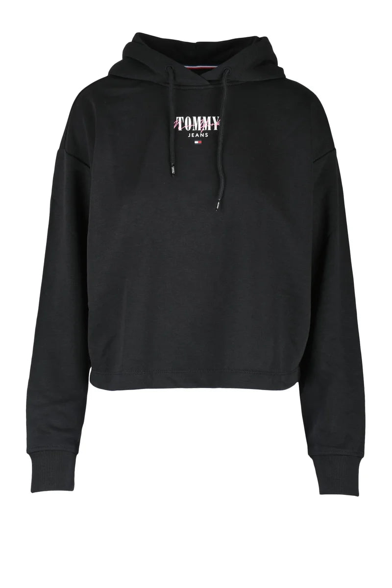 Tommy Jeans Felpa con Cappuccio - Nero