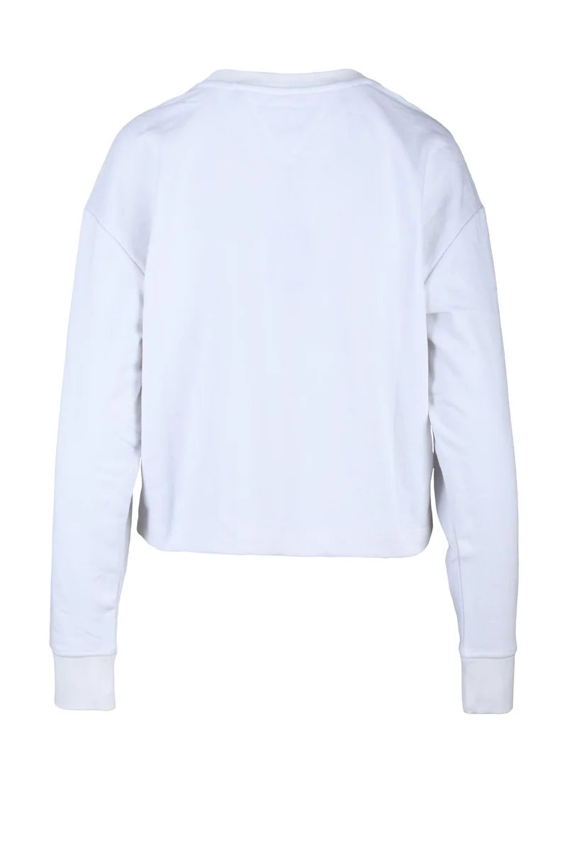 Tommy Jeans Felpa Girocollo Bianco
