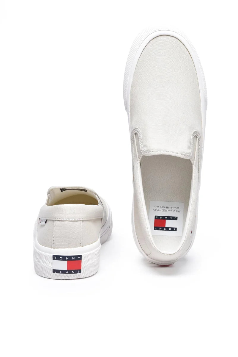 Tommy Jeans Scarpe Slip-on Canvas Beige
