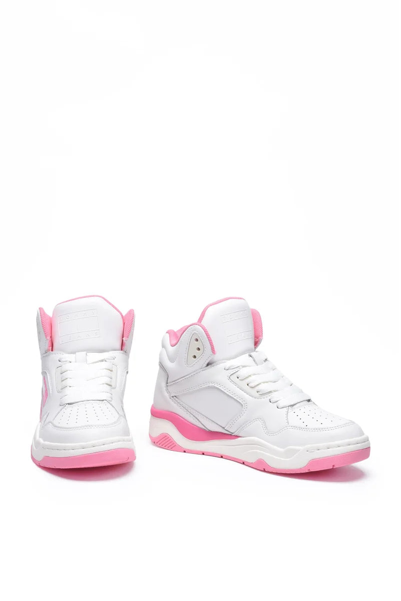 Tommy Jeans Sneakers New Basket - Bianco/Rosa