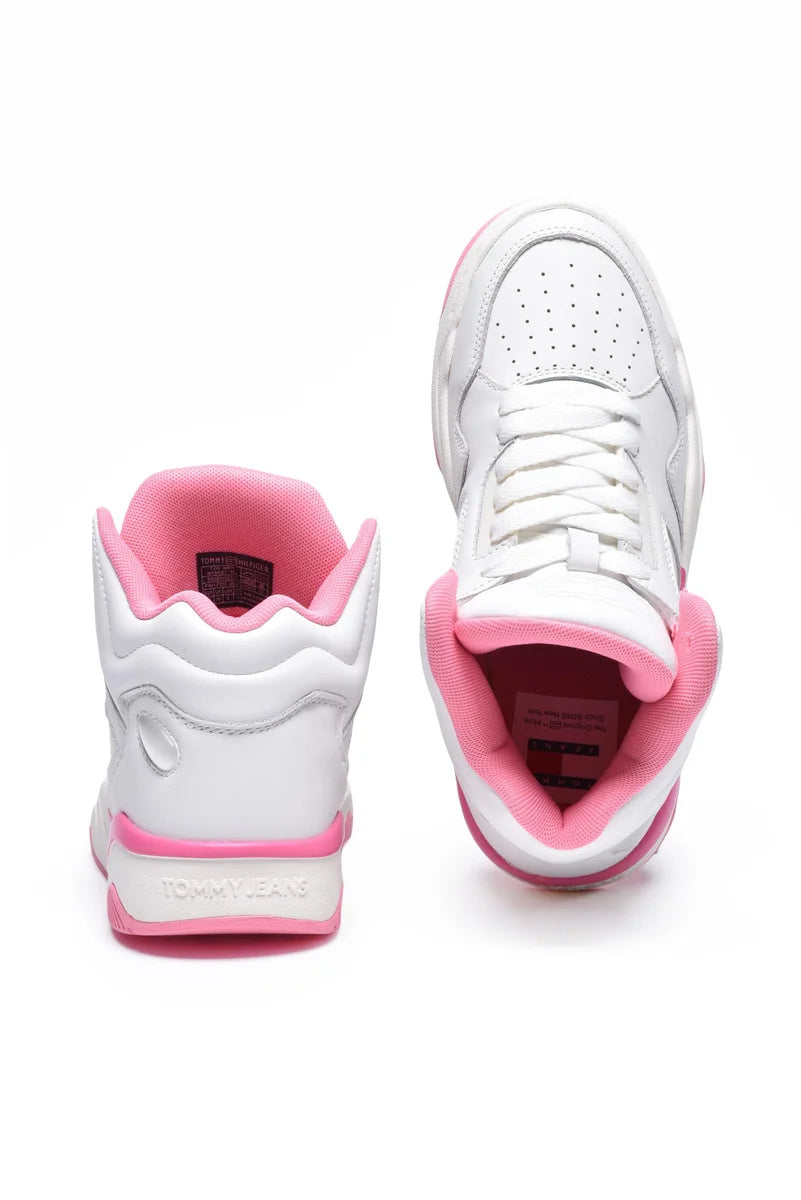 Tommy Jeans Sneakers New Basket - Bianco/Rosa