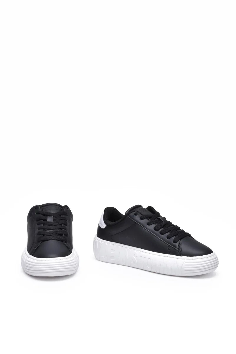 Tommy Jeans Sneakers Leather Cupsol - Nero