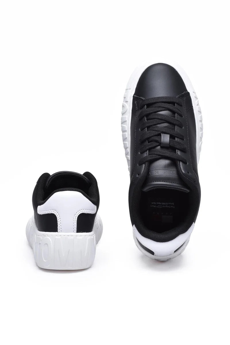 Tommy Jeans Sneakers Leather Cupsol - Nero