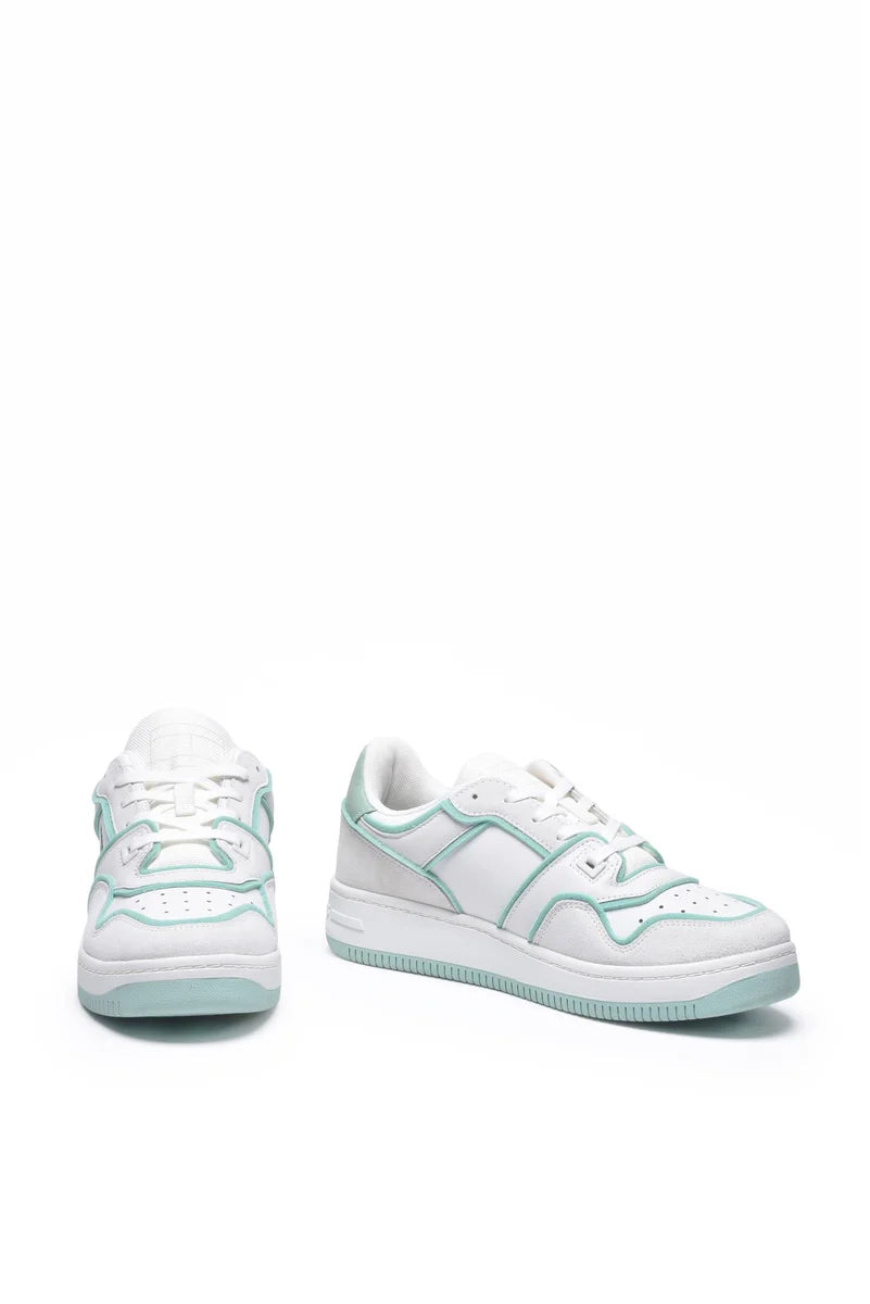 Tommy Jeans Sneakers Retro Basket Foam Edge - Bianco/Verde