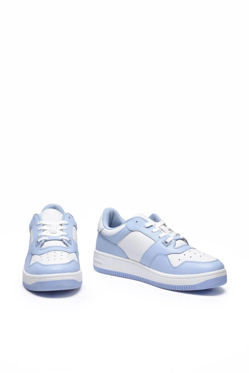 Tommy Jeans Sneakers Retro Basket Tonal - Bianco/Celeste