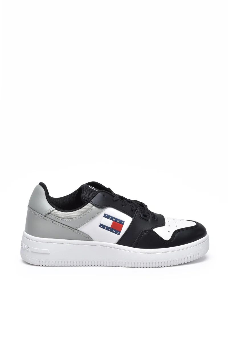 Tommy Jeans Sneakers Retro Basket - Bianco/Nero