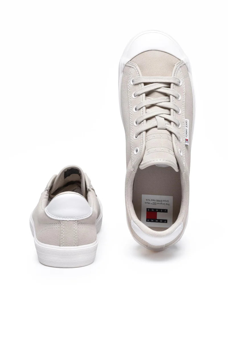 Tommy Jeans Sneakers Vulcanized Bumper Suede - Grigio Chiaro