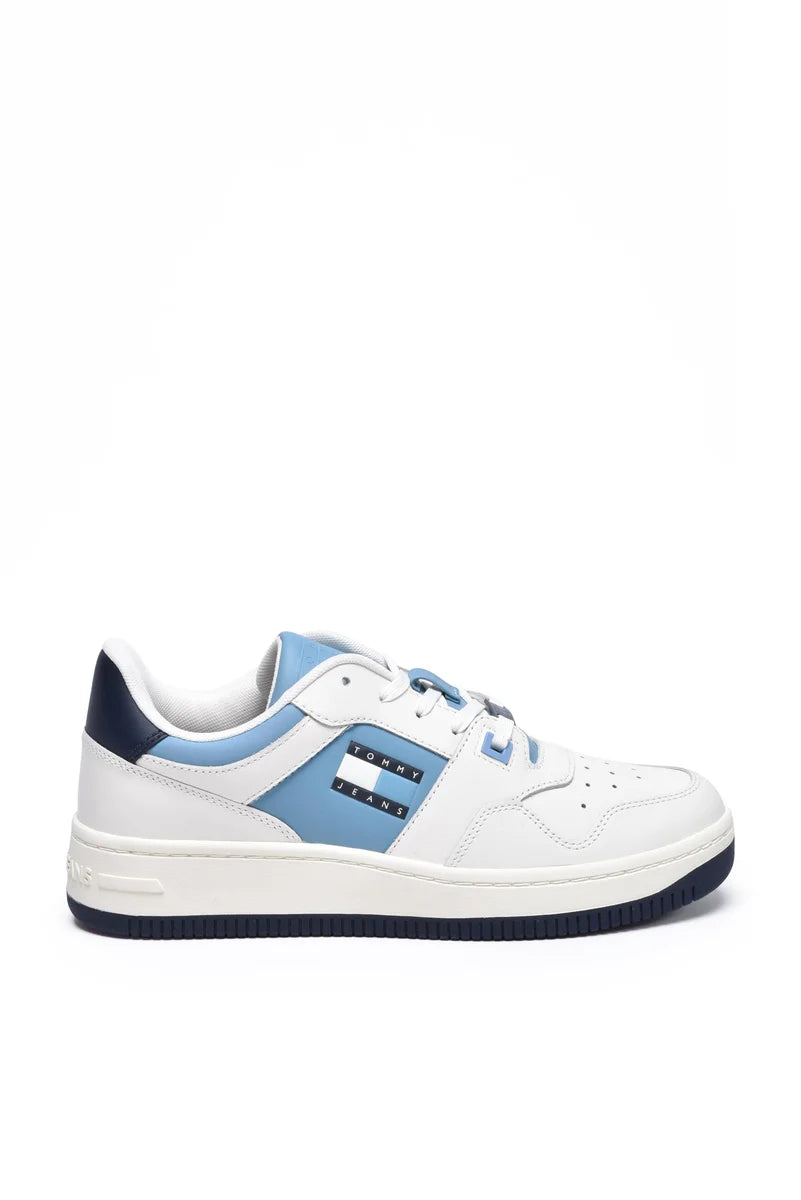 Tommy Jeans Sneakers Basket - White/Sky Blue