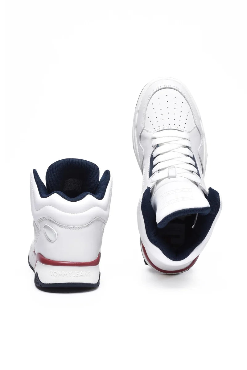 Tommy Jeans Sneakers Basket Mid Top - Bianco