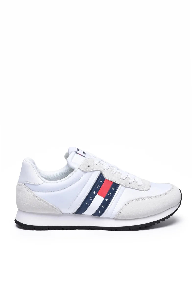 Tommy Jeans Sneakers Runner Casual Pelle - Bianco/Beige