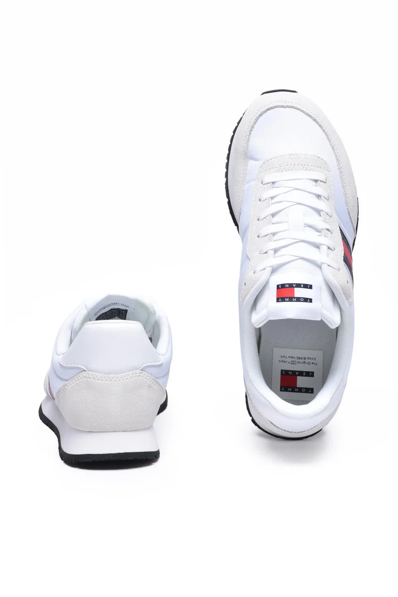 Tommy Jeans Sneakers Runner Casual Pelle - Bianco/Beige