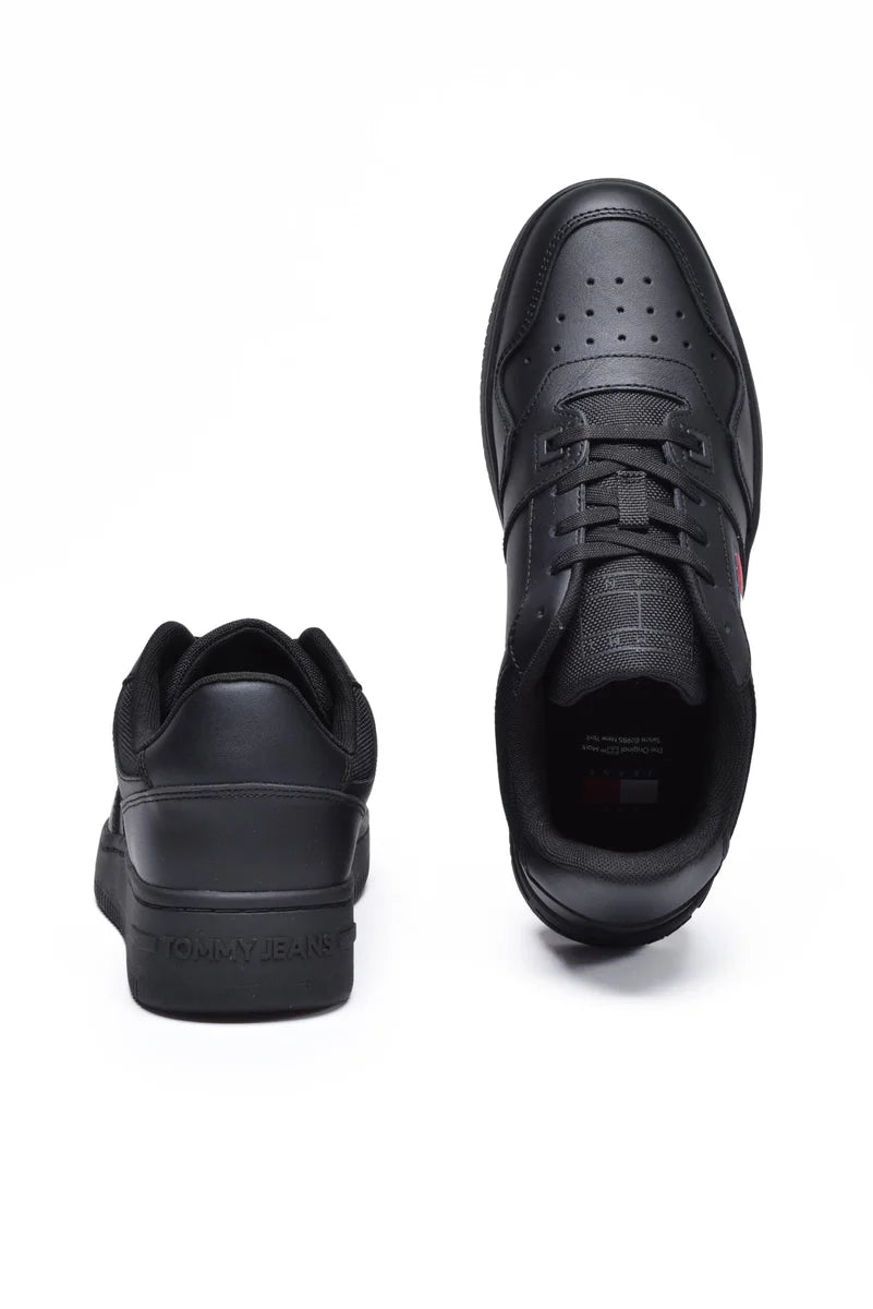 Tommy Jeans Sneakers Retro Basket Ess Pelle - Nero