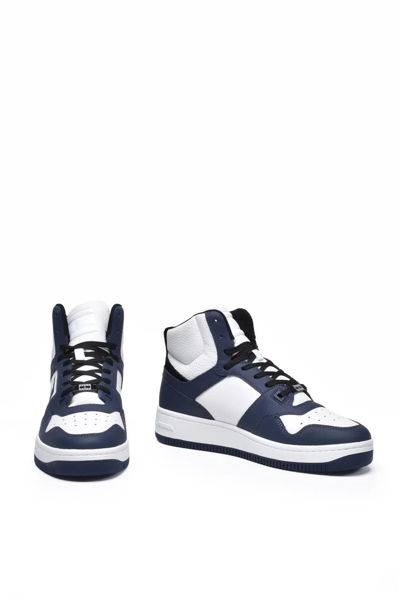 Tommy Jeans Sneakers Retro Basket Mid - Bianco/Blu