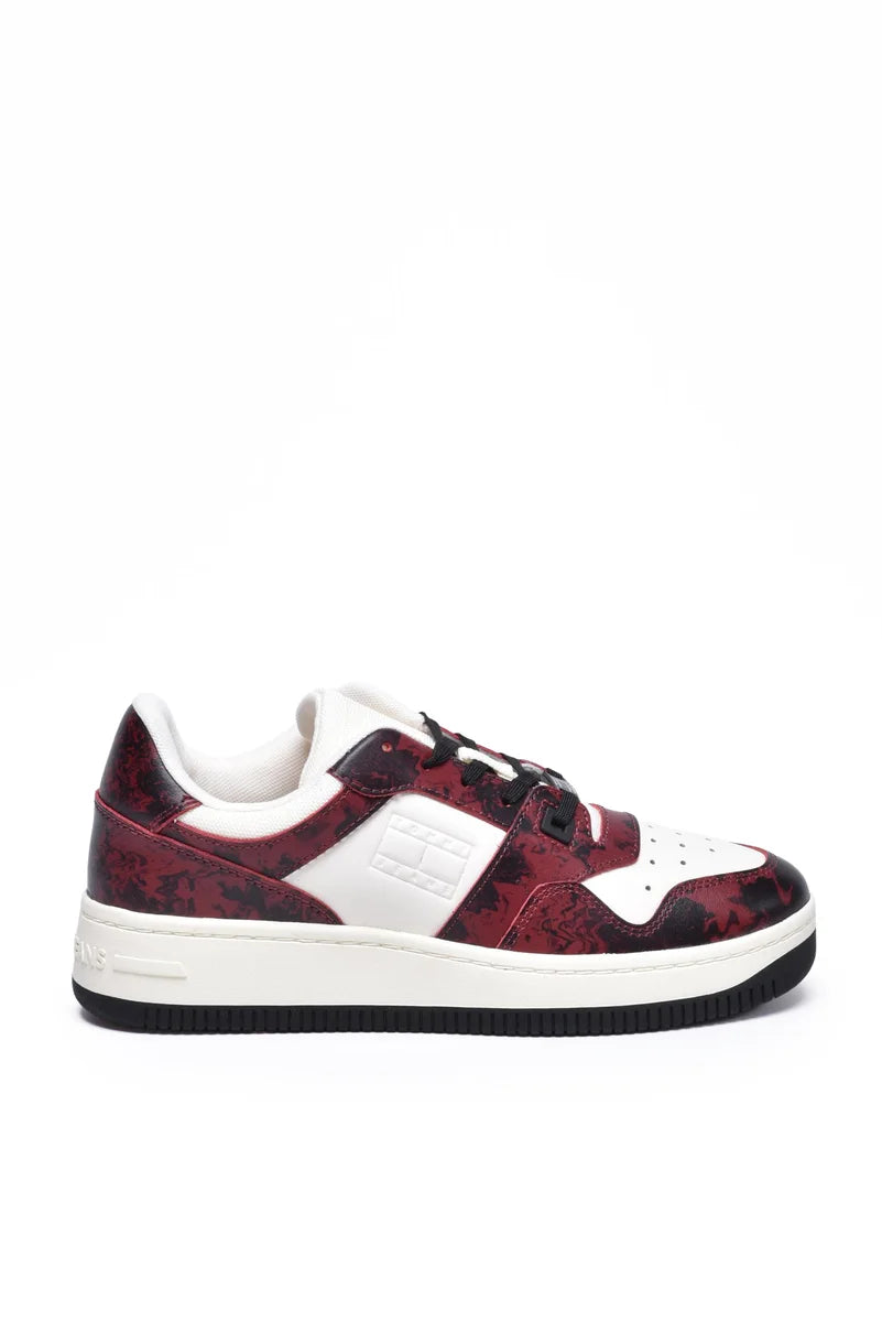 Tommy Jeans Sneakers Pelle/Poliestere - Bianco/Bordeaux