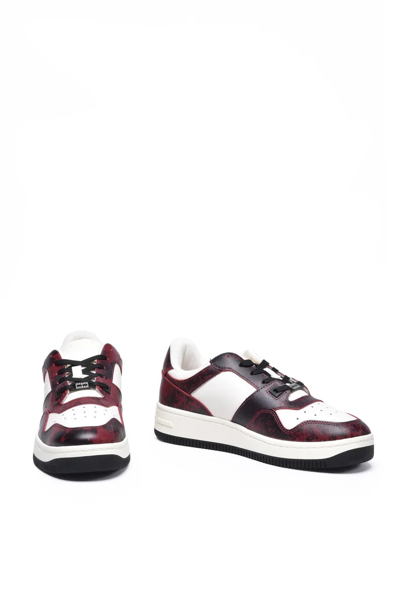 Tommy Jeans Sneakers Pelle/Poliestere - Bianco/Bordeaux