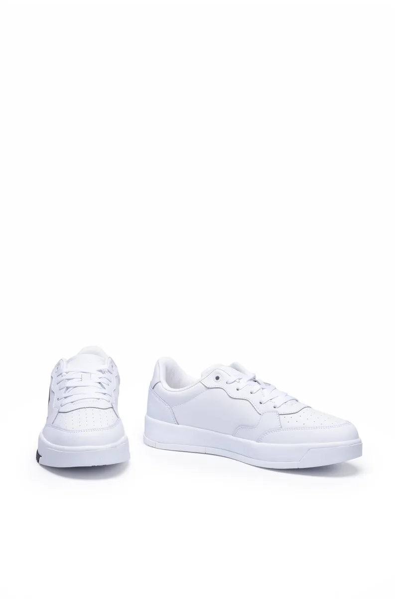 Tommy Jeans Sneakers Retro Ess Pelle Gomma - Bianco