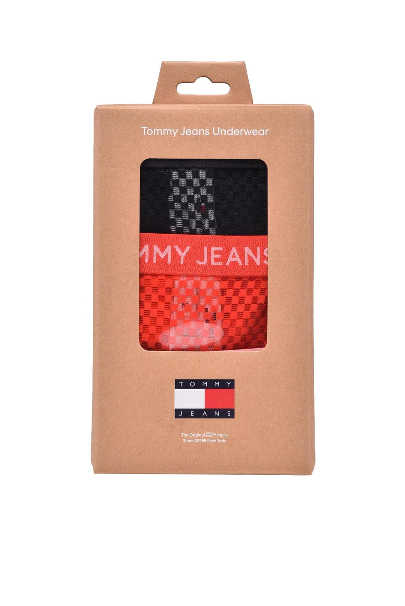 Tommy Jeans Set of 3 Briefs Polyamide Elastane - Black/Red