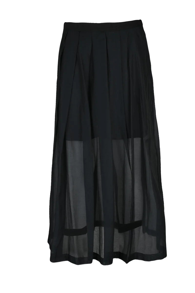 Marella Monochrome Gonna Cubano Garzata - Nero