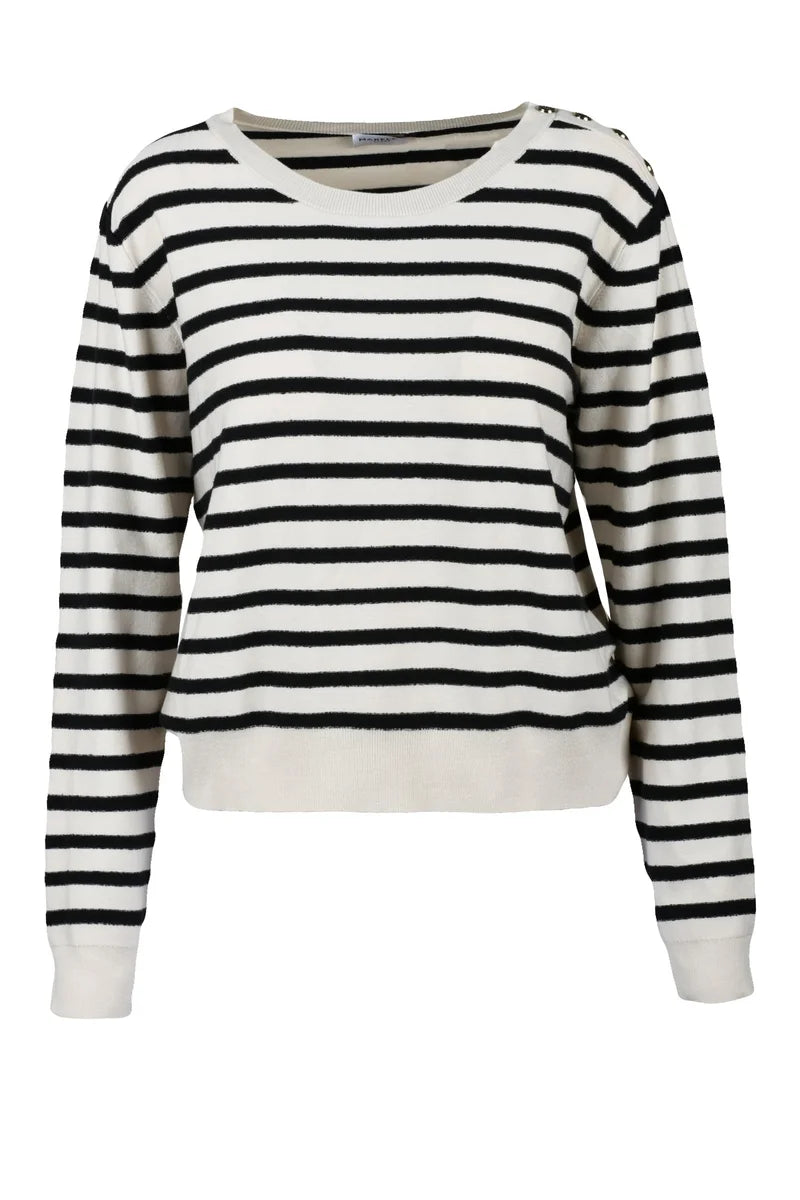 Marella Sport Maglia Viscosa Stretch - Beige/Nero