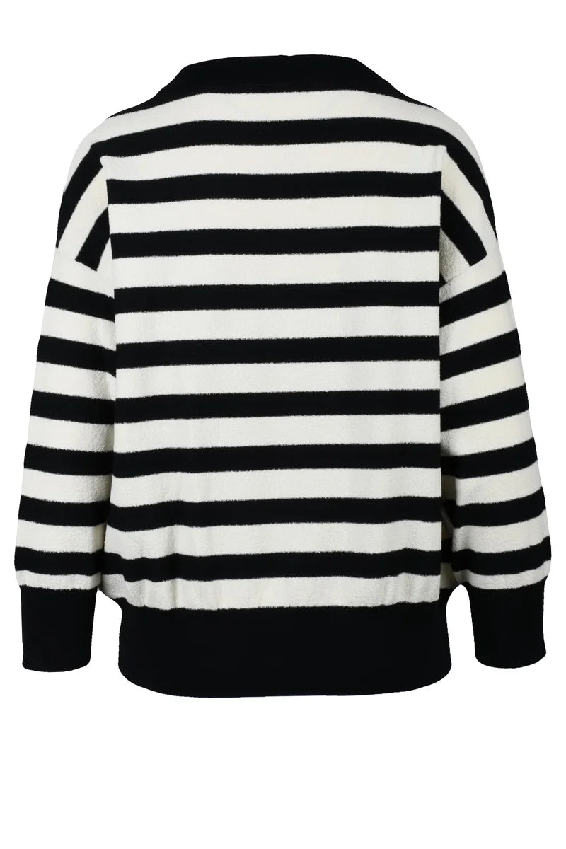 Marella Sport Maglia Rigata - Nero/Bianco