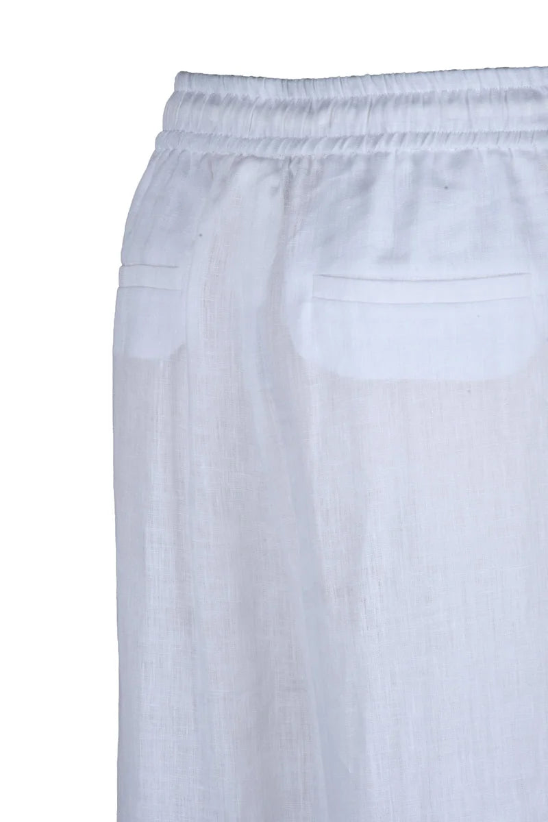 Marella Sport Pantalone Lino - Bianco