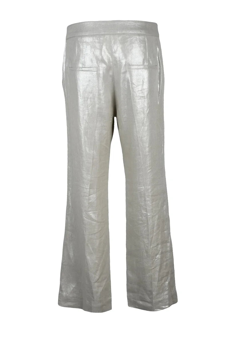 Marella Sport Pantalone Lino - Argento