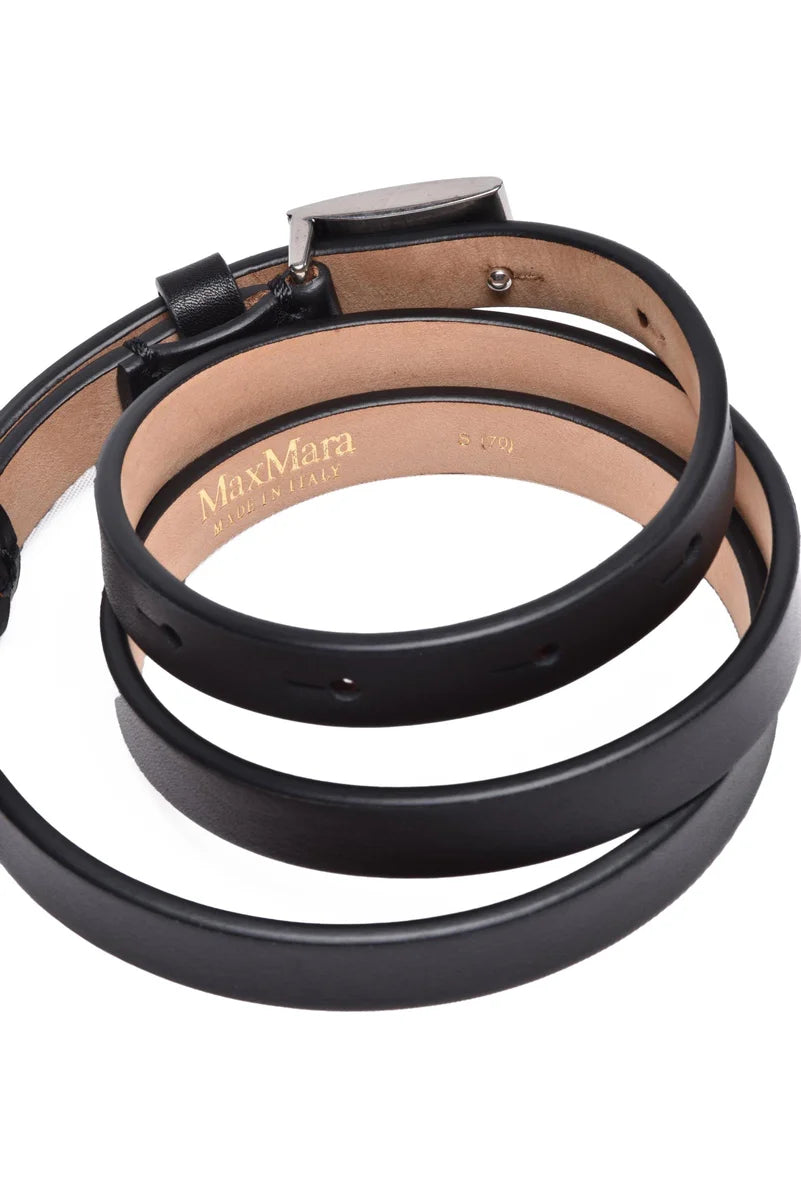 Max Mara Sfilata Cintura Pelle - Nero