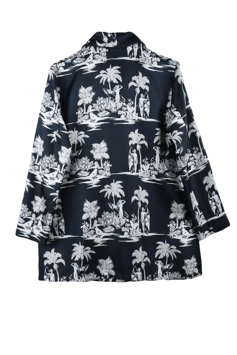 Max Mara Studio Camicia Dionigi Pigiama - Nero/Bianco