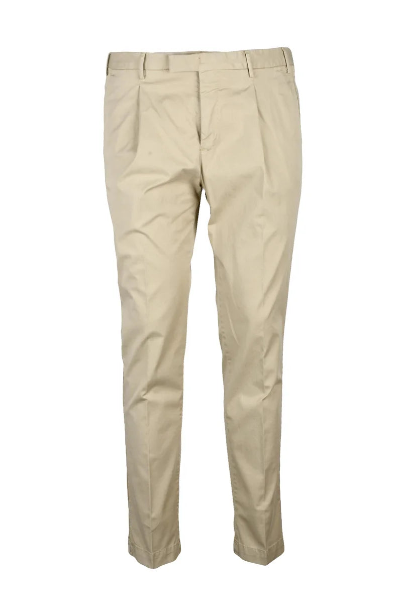 Pt Torino Pantalone Uomo Lyocell/Cotone Stretch - Beige