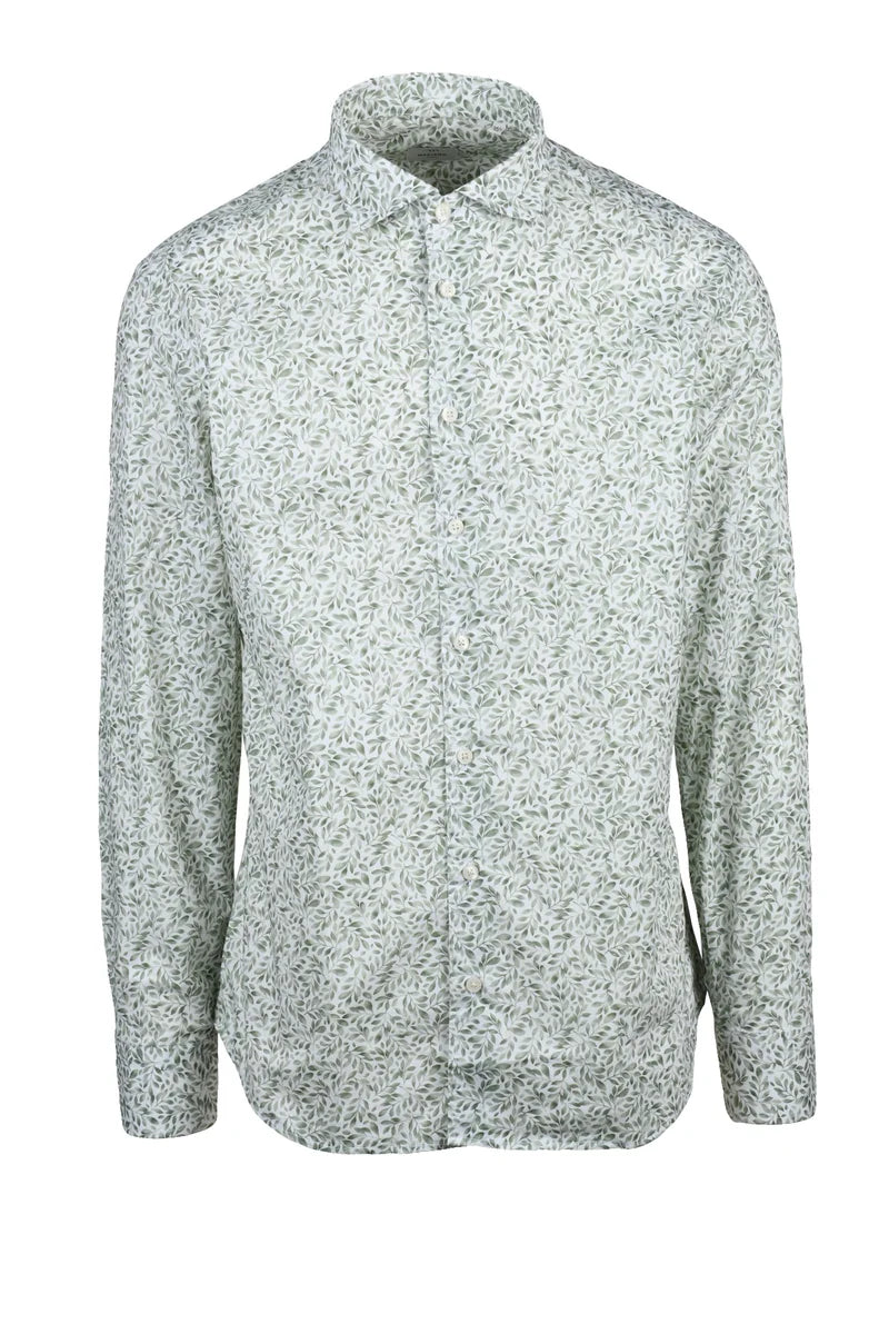 Mariano Napoli Camicia Cotone - Bianco/Verde