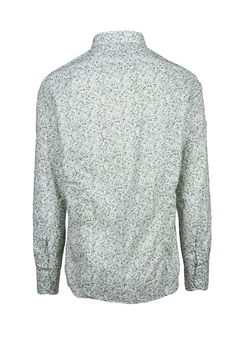 Mariano Napoli Camicia Cotone - Bianco/Verde
