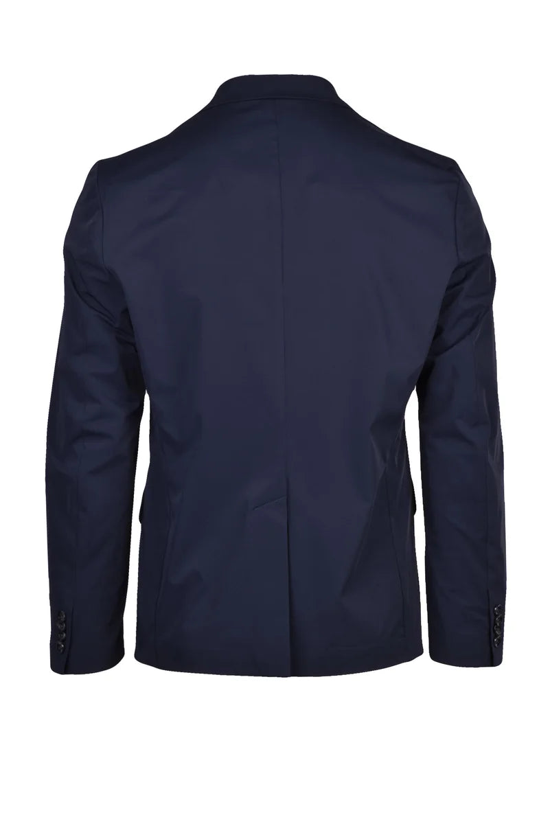 Officina 36 Giacca Uomo Effetto Nylon - Blu