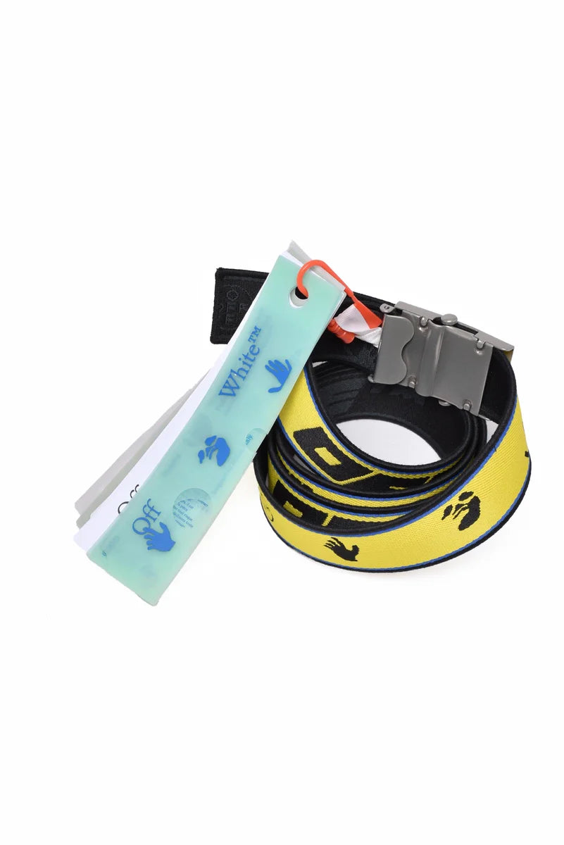 Off-White Polyethylene Belt - Fuchsia/Yellow