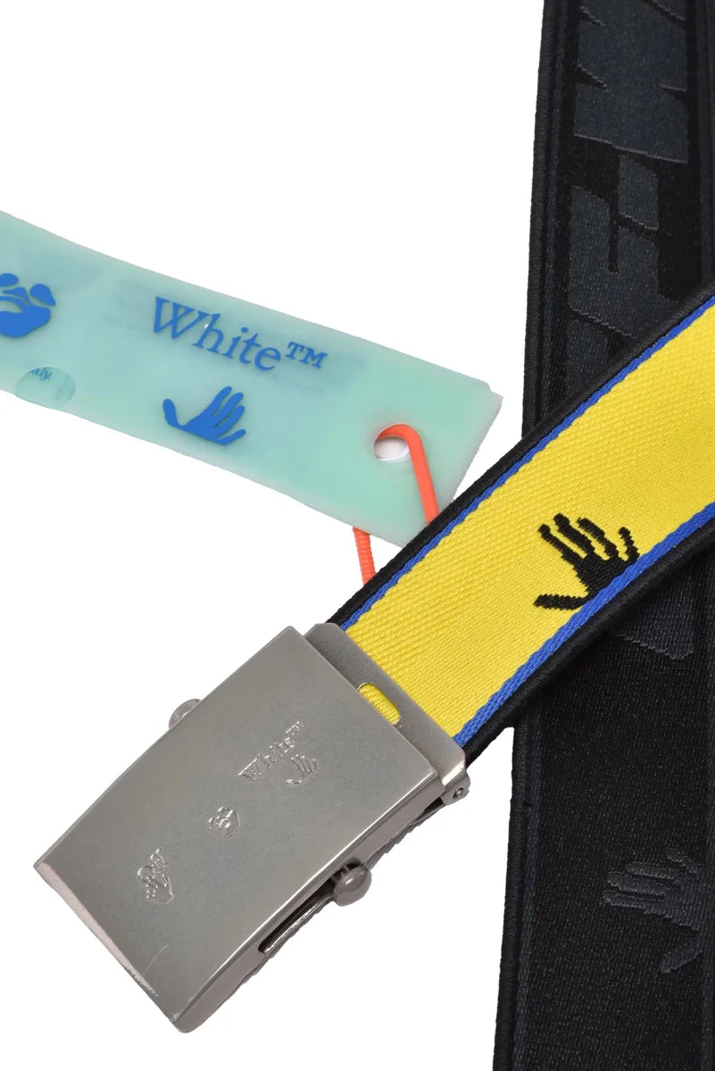 Off-White Polyethylene Belt - Fuchsia/Yellow