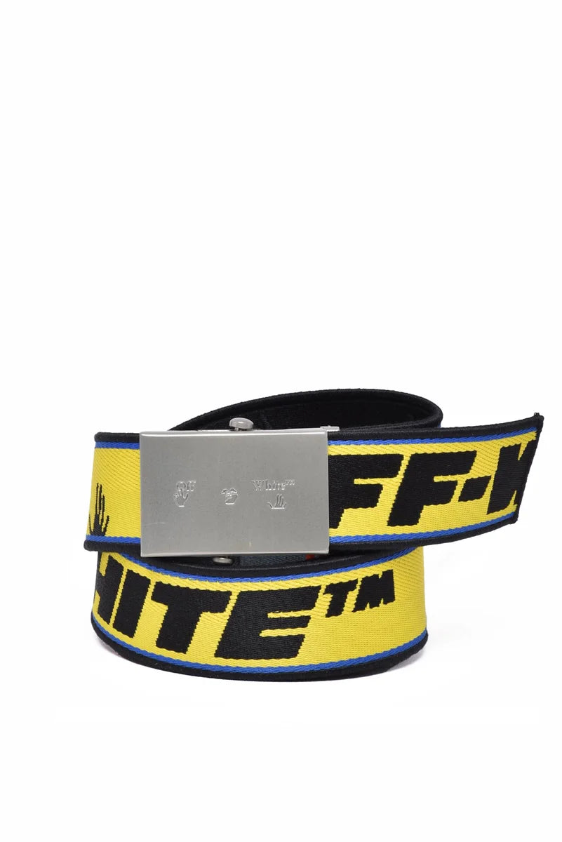 Off-White Polyethylene Belt - Fuchsia/Yellow